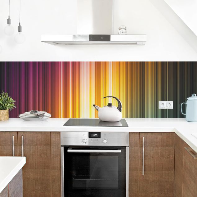 Kitchen splashback abstract Rainbow Light