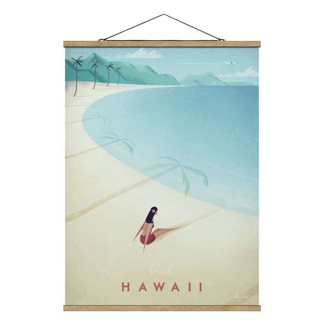 Mountain art prints Travel Poster - Hawaii