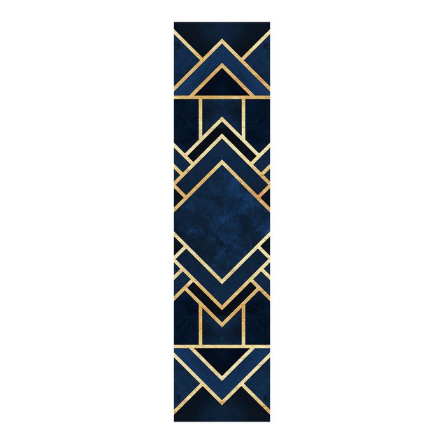 Patterned curtain panels Art Deco Gold