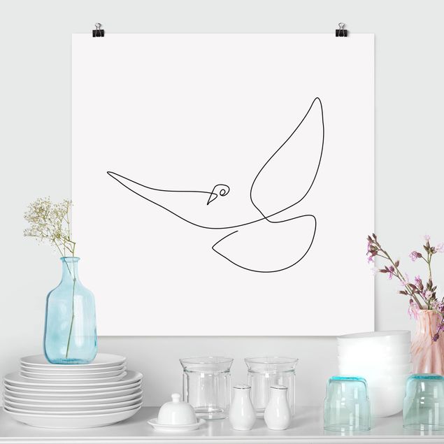 Kitchen Dove Line Art