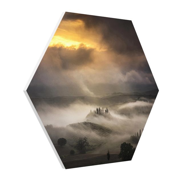 Modern art prints Fog Waves