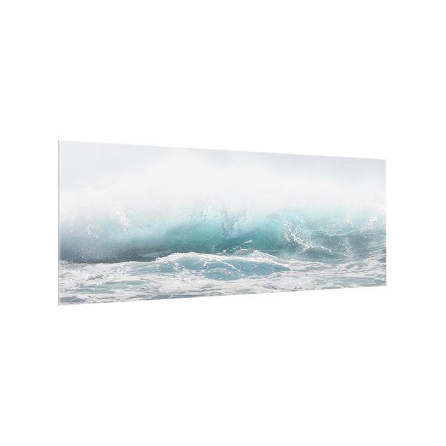 Glass splashback beach Large Wave Hawaii