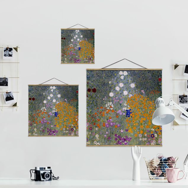Floral prints Gustav Klimt - Cottage Garden