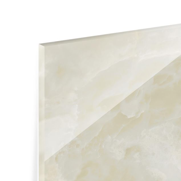 Glass Splashback - Onyx Marble Cream - Landscape 2:3