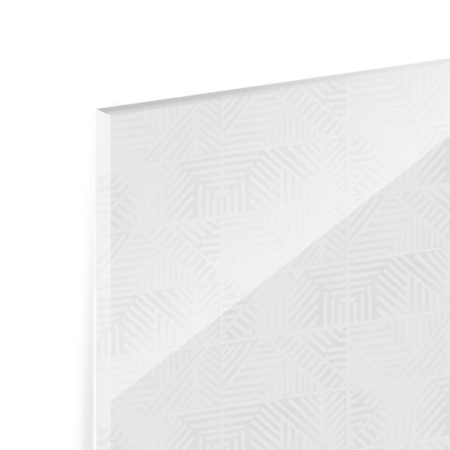 Splashback - Line Pattern Stamp In White - Landscape format 3:2