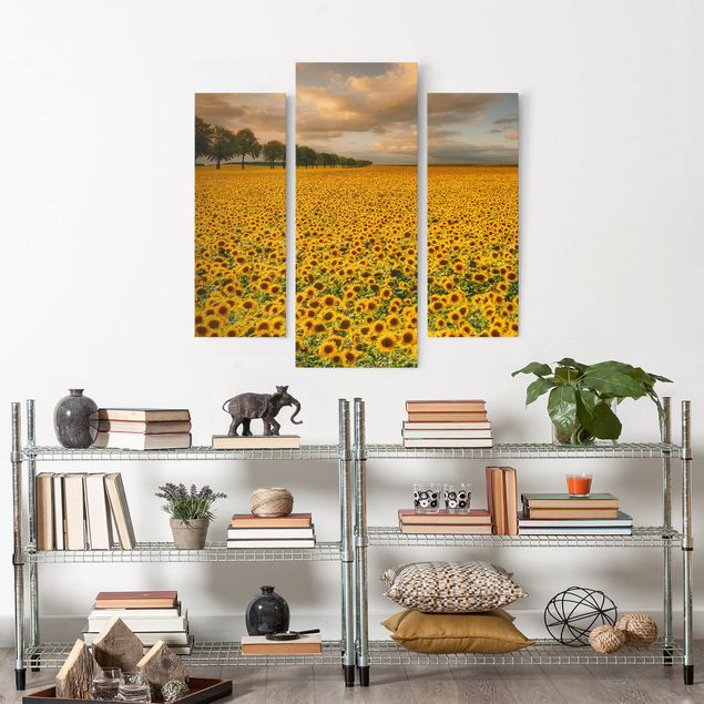 Sunflower art print Field With Sunflowers