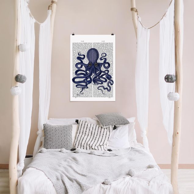Quote wall art Animal Reading - Octopus