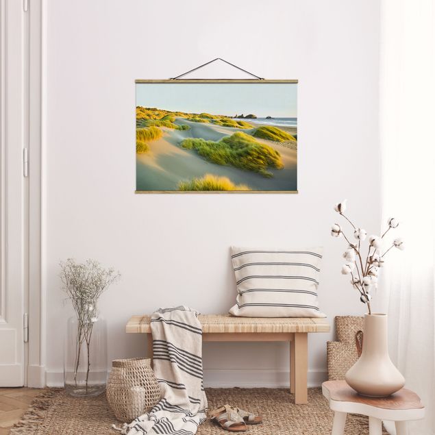 Landscape canvas prints Dunes And Grasses At The Sea