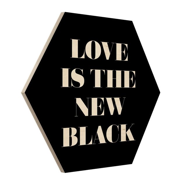 Wood photo prints Love Is The New Black