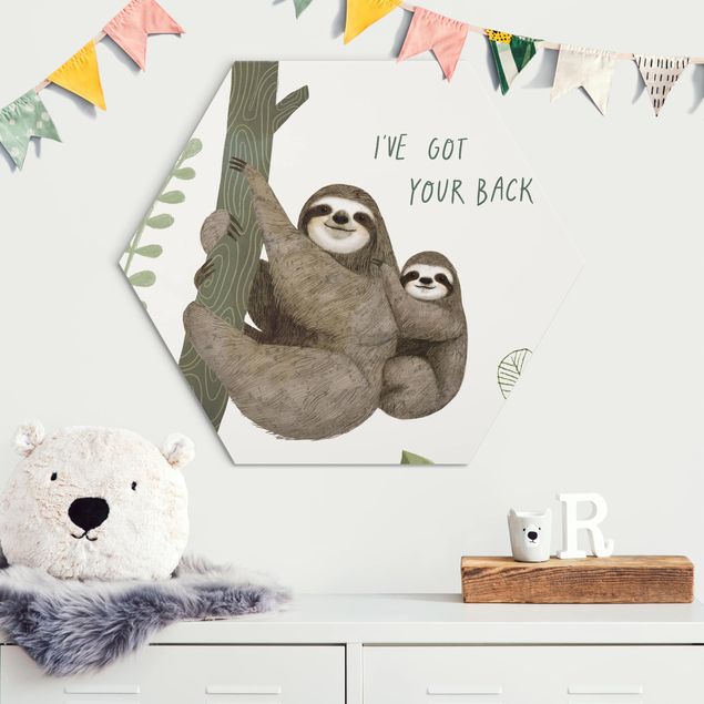 Prints animals Sloth Sayings - Back