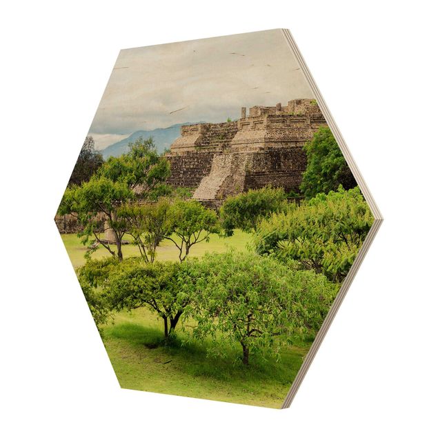 Wooden hexagon - Pyramid Of Monte Alban