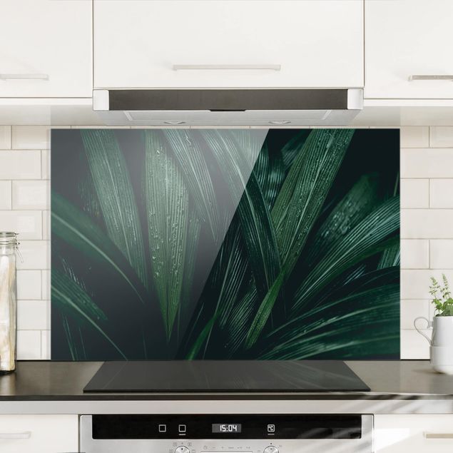 Kitchen Green Palm Leaves