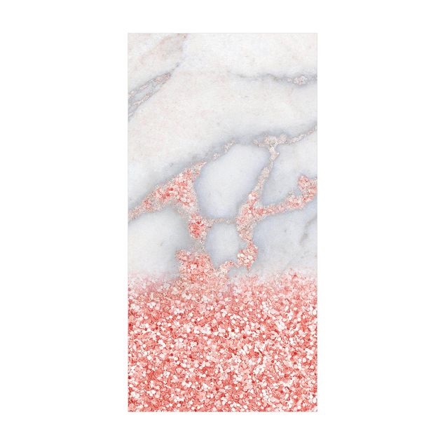Modern rugs Marble Look With Pink Confetti