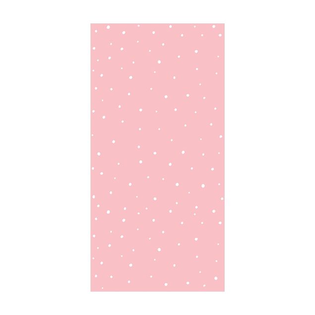 Modern rugs Drawn Little Dots On Pastel Pink