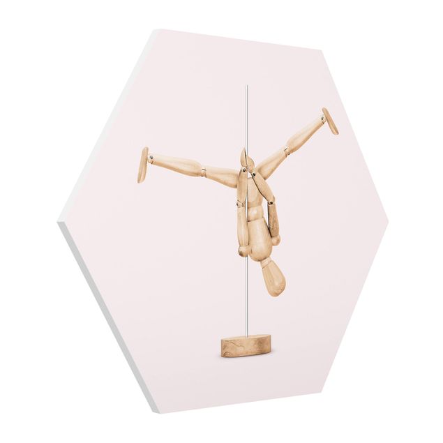Contemporary art prints Pole Dance With Wooden Figure