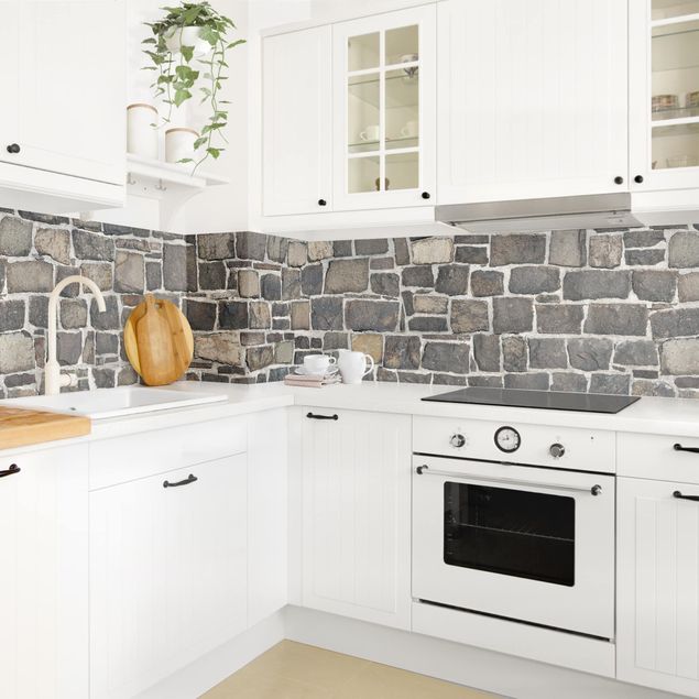 Kitchen splashback stone Quarry Stone Wallpaper Natural Stone Wall