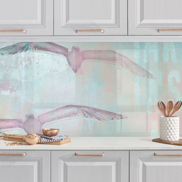 Kitchen Shabby Chic Collage - Seagulls
