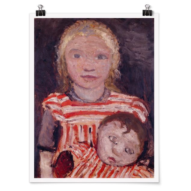 Art prints Paula Modersohn-Becker - Girl with Doll