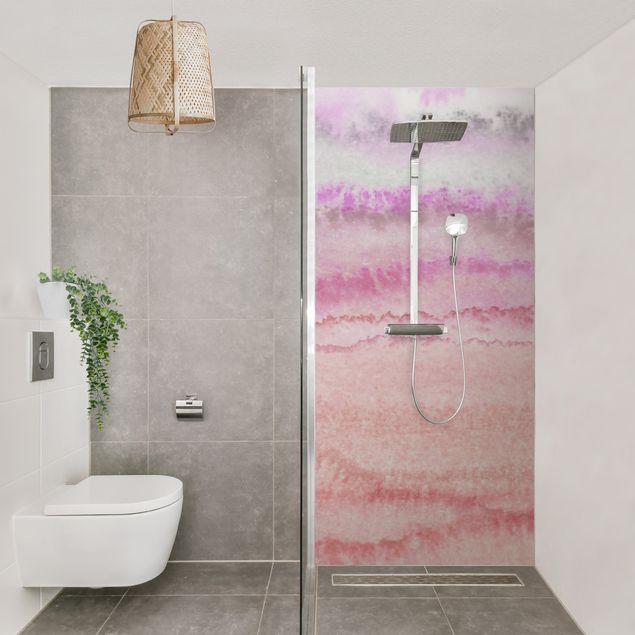 Shower wall cladding - Play Of Colours In Pink