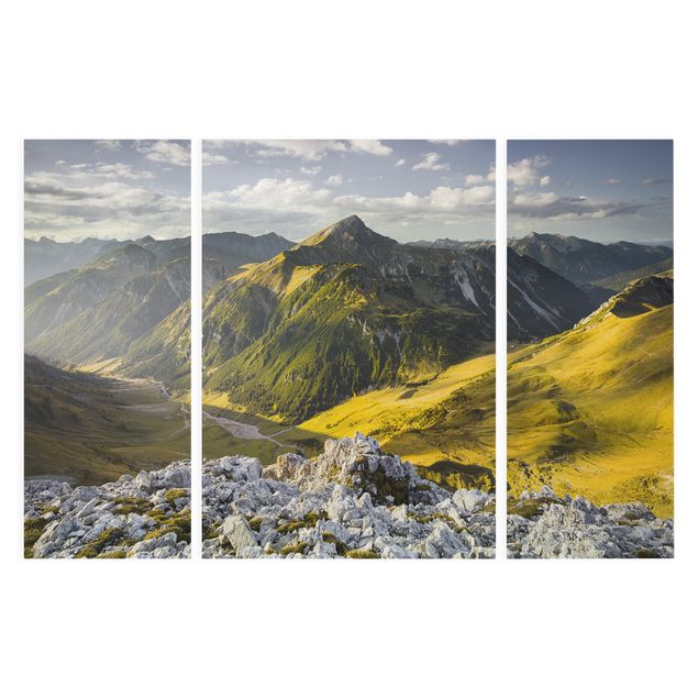 Italy canvas wall art Mountains And Valley Of The Lechtal Alps In Tirol