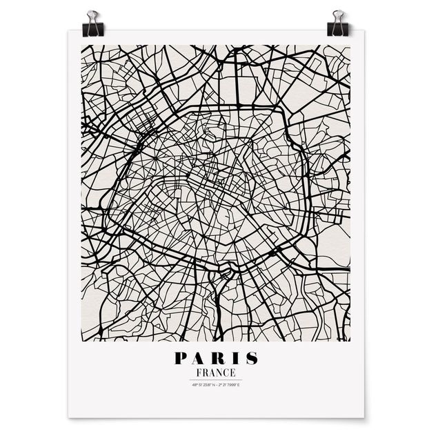 Prints maps Paris City Map - Classic