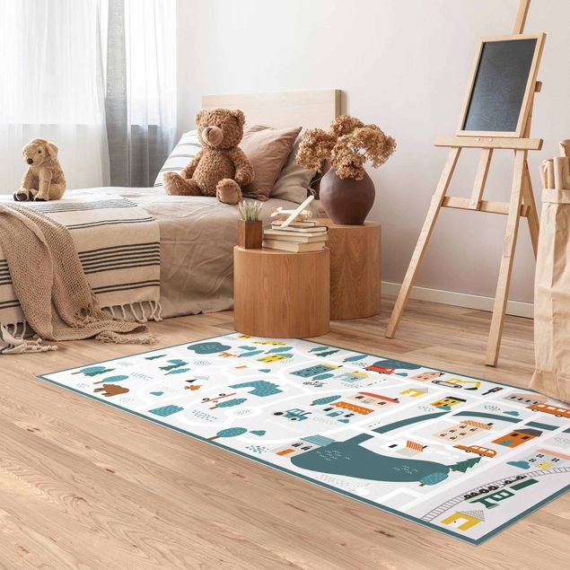 Kids room decor Playoom Mat Smalltown - From the City Into Nature