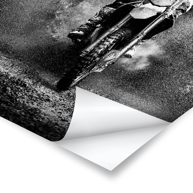 Poster print Motocross In The Mud