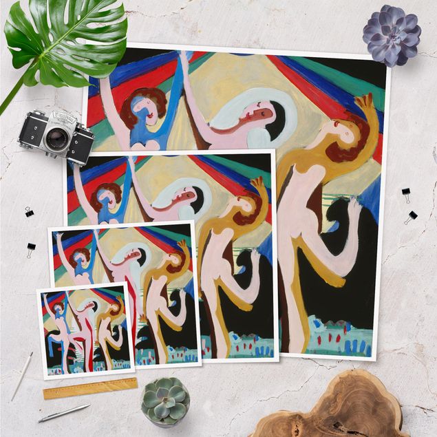 Prints Ernst Ludwig Kirchner - colour Dance