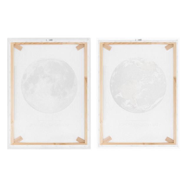 Canvas prints Moon And Earth