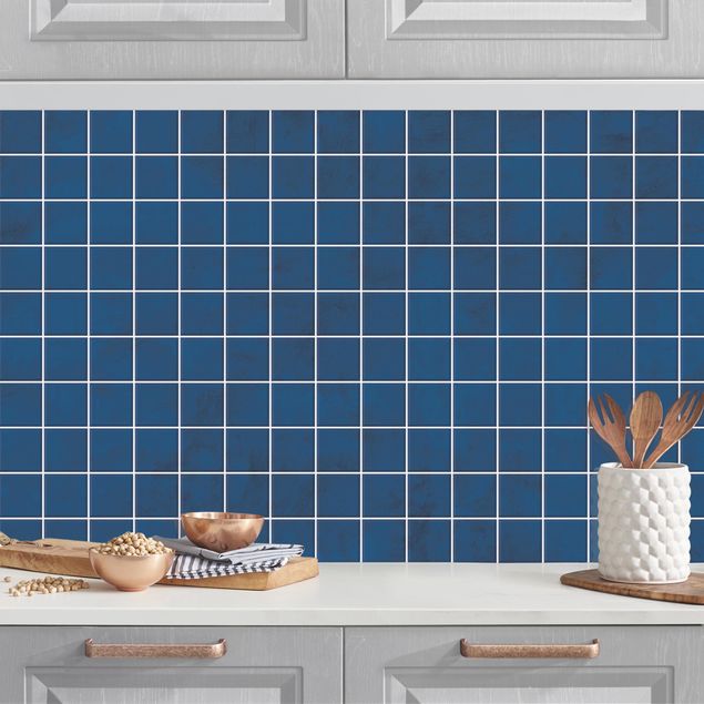 Kitchen Mosaic Concrete Tiles - Blue