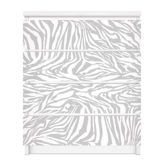 Adhesive films Zebra Design Light Grey Stripe Pattern