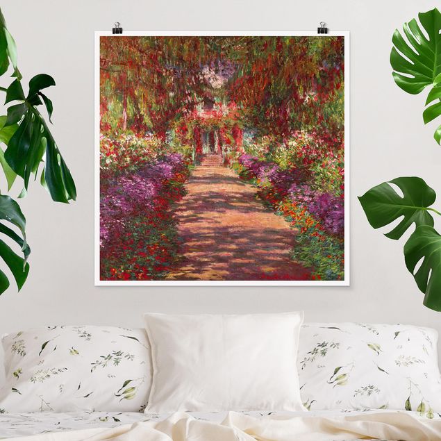 Abstract impressionism Claude Monet - Pathway In Monet's Garden At Giverny