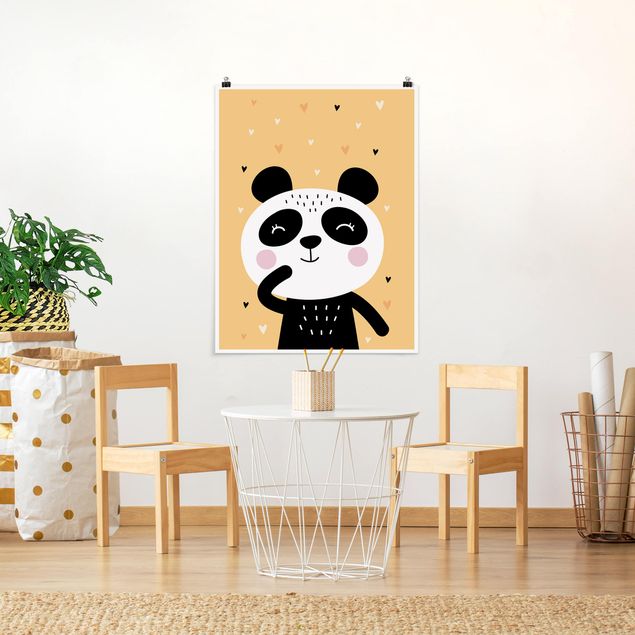 Panda art print The Happiest Panda