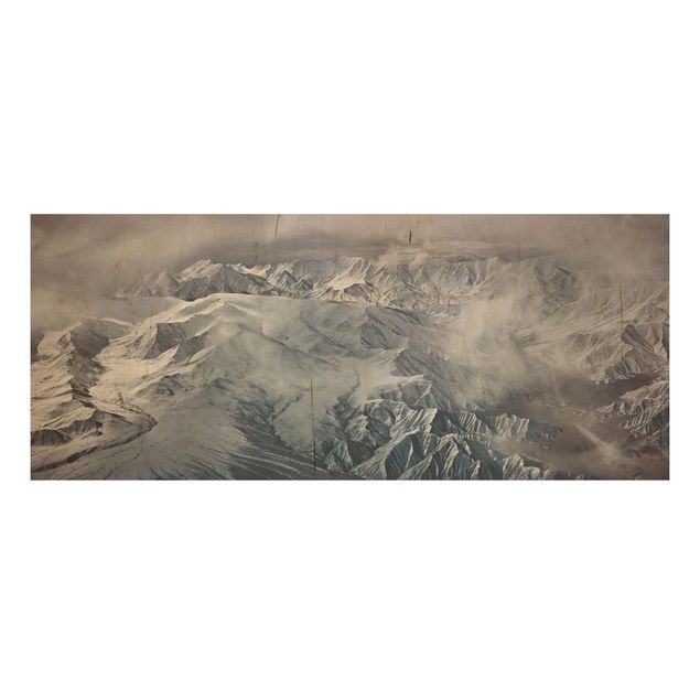 Wood prints landscape Mountains Of Tibet