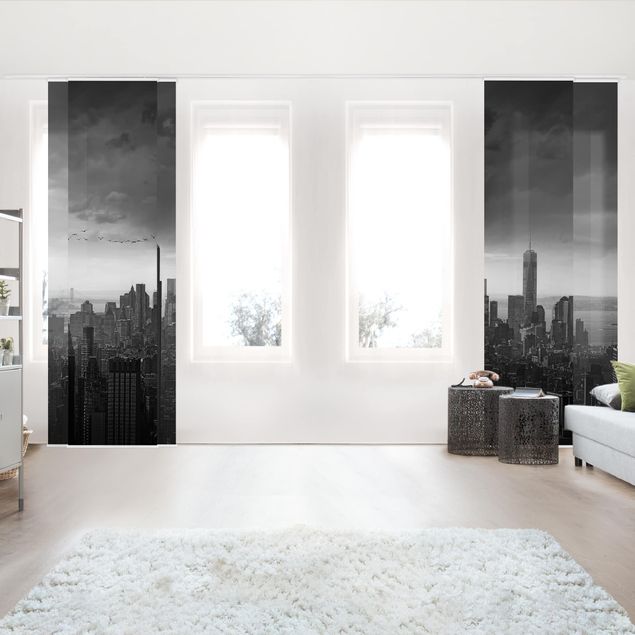 Sliding panel curtains architecture and skylines New York Rockefeller View