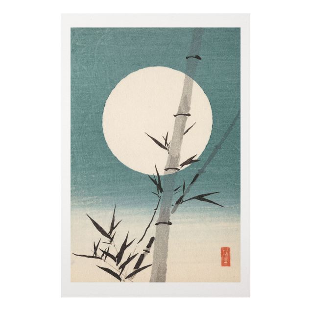 Prints landscape Japanese Drawing Bamboo And Moon