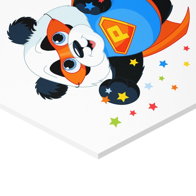 Hexagon photo prints Super Panda
