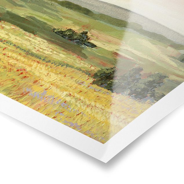 Landscape poster prints Meadow In The Morning I