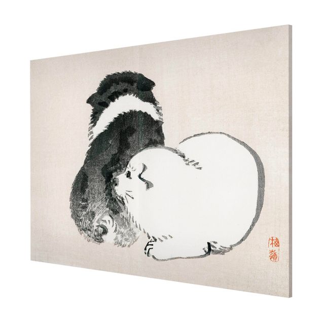 Magnet boards animals Asian Vintage Drawing Black And White Pooch
