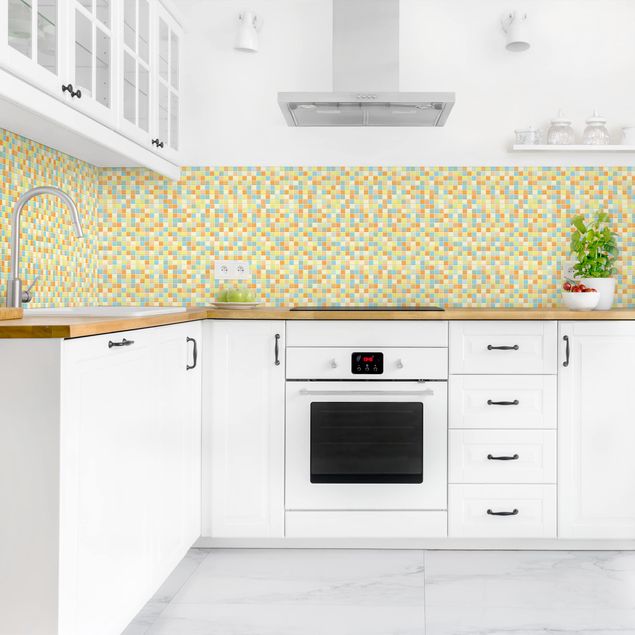 Kitchen splashback patterns Mosaic Tiles Summer Set
