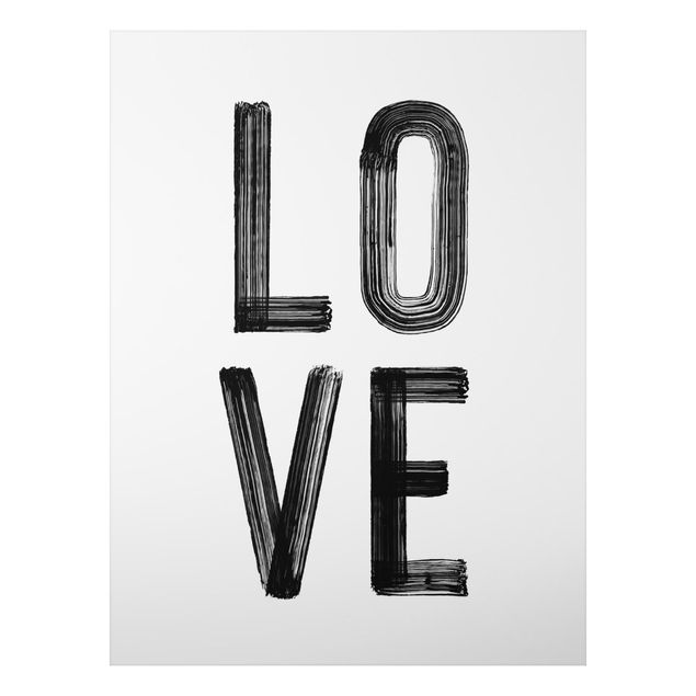 Quote wall art Love Typography in Black