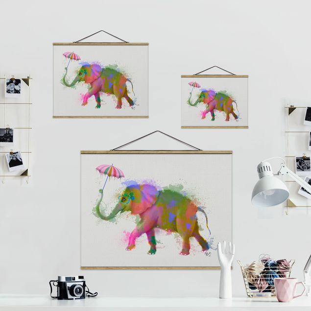 Prints Rainbow Splash Elephant