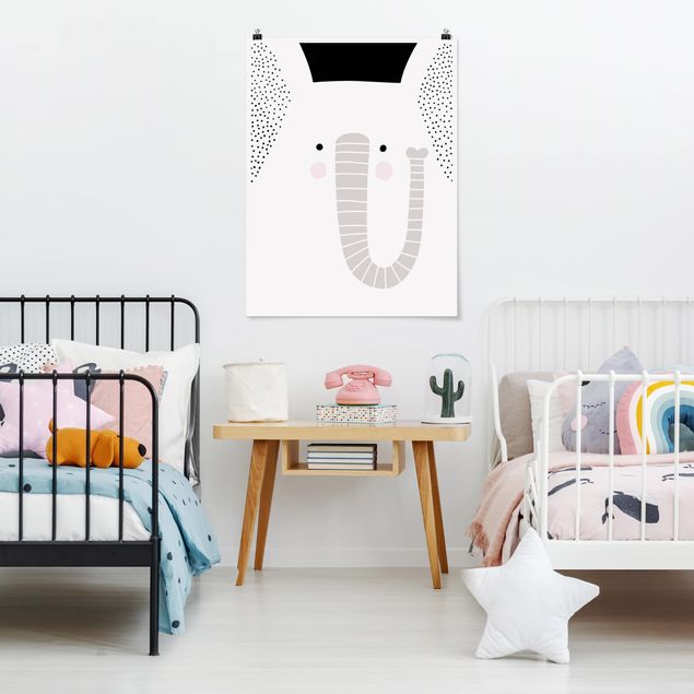 Kids room decor Zoo With Patterns - Elephant