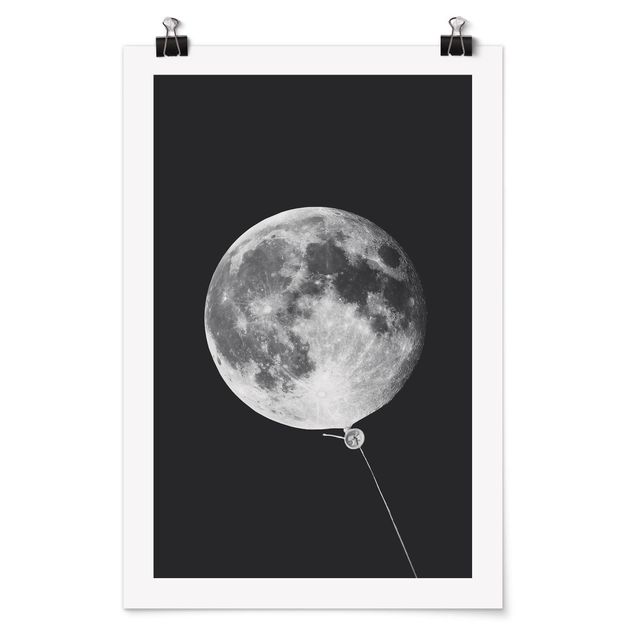 Art posters Balloon With Moon