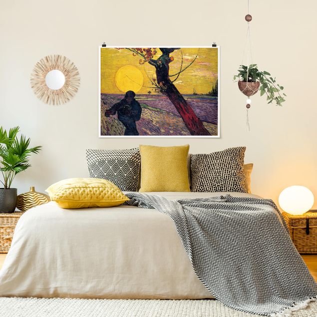 Pointillism Vincent Van Gogh - Sower With Setting Sun