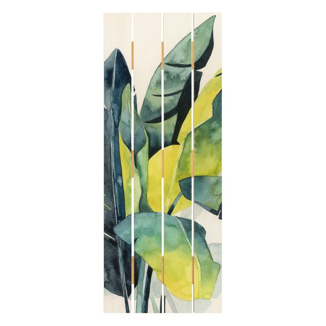 Prints on wood Tropical Foliage - Banana