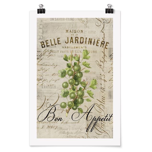 Prints vintage Shabby Chic Collage - Gooseberry