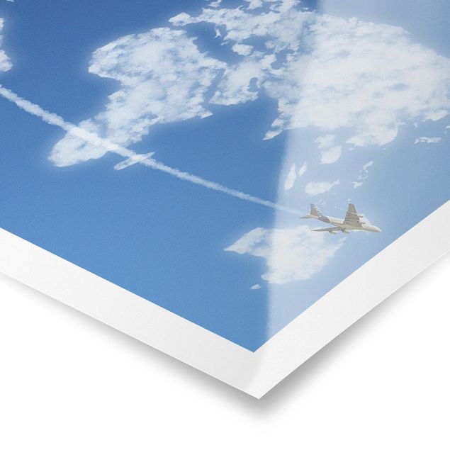 Prints World travel above the clouds