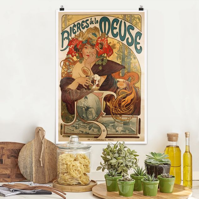 Kitchen Alfons Mucha - Poster For La Meuse Beer