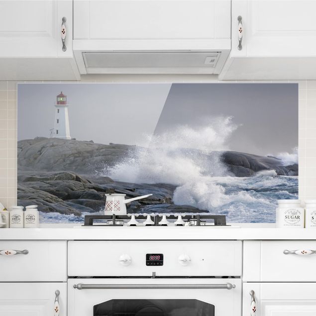 Kitchen Storm Waves At The Lighthouse